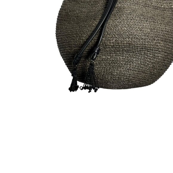 Helen Kaminski x Albus Lumen figura leather trimmed raffia handbag - Picture 8 of 13